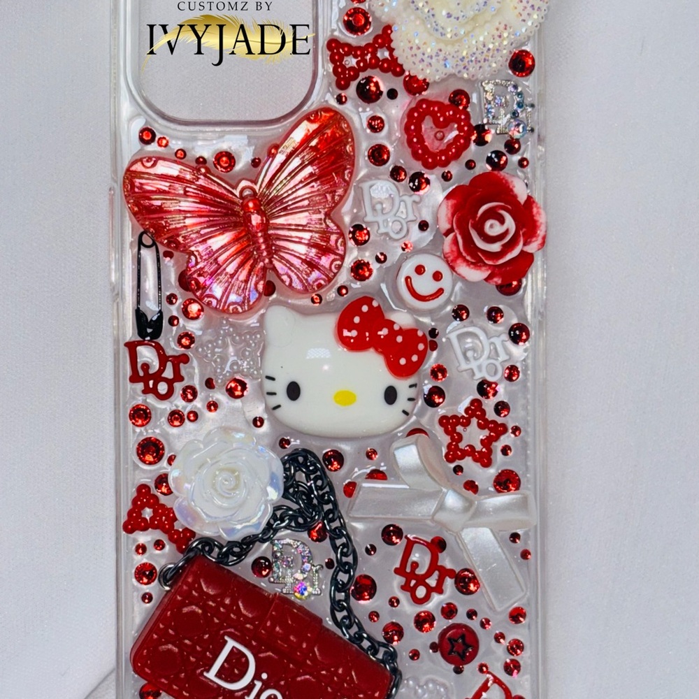 Hello Kitty IPhone 13 Junk Case - Red and White